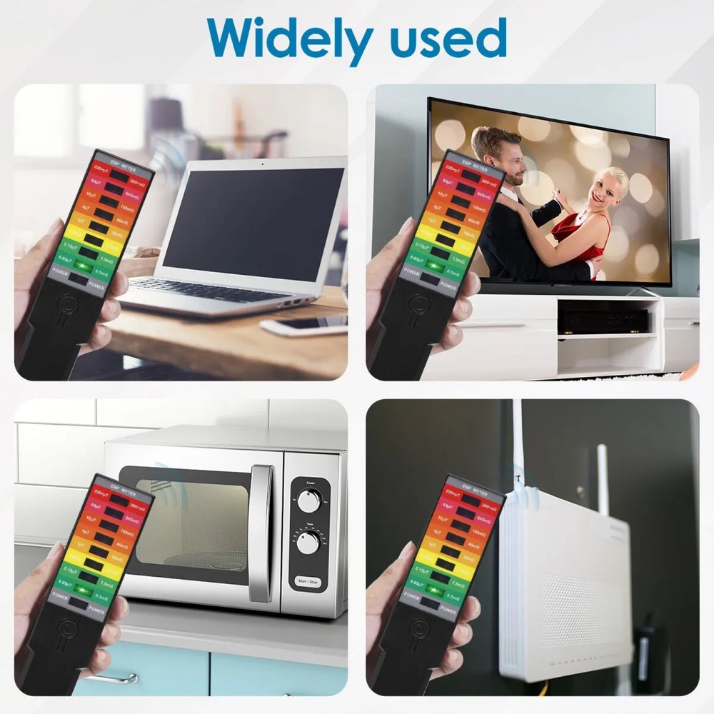 Handheld Electromagnetic Field Detector Radiation EMF Meter Tester LED Display