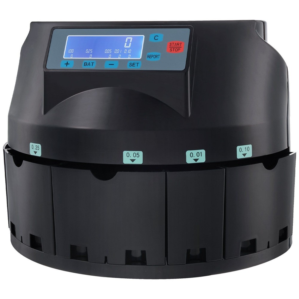 Rapid Coin Sorting Device 300 Coins/min 2000 Storage with LCD