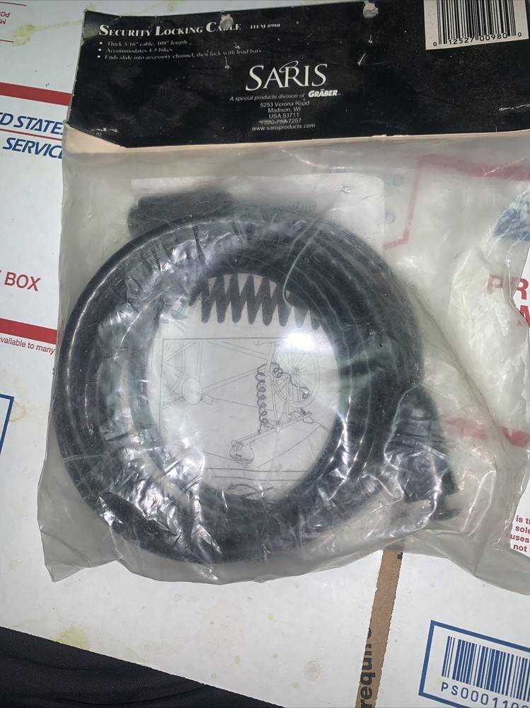 SARIS Security Locking Cable Item #980 bike lock cable