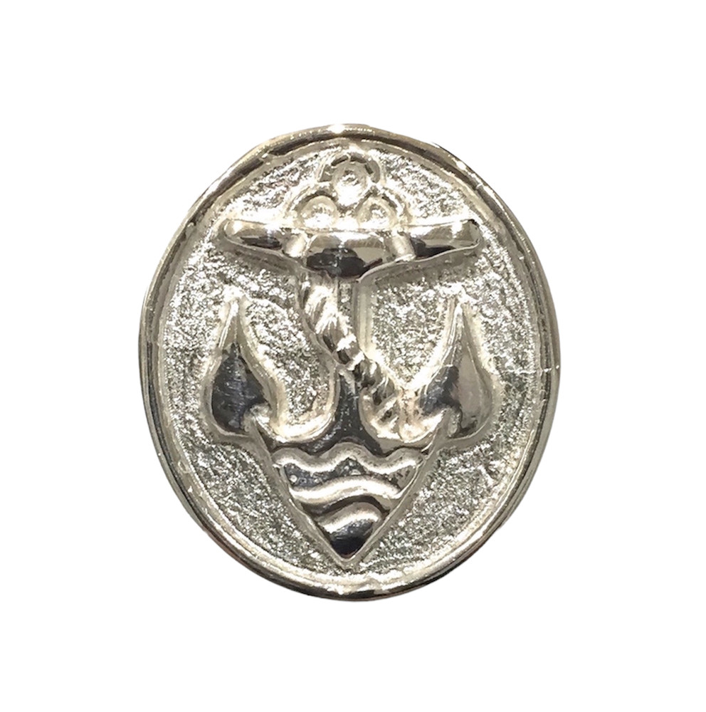 925% Silver Anchor Oval Seal Ring