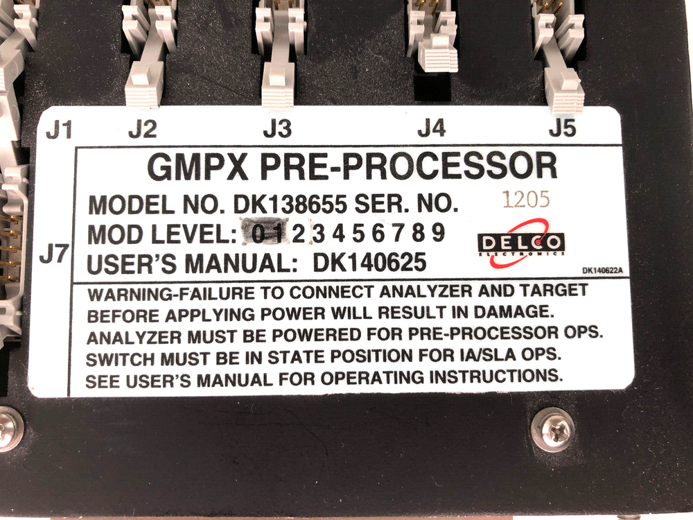 DELCO GMPX Pre-processor, Model DK138655, fits HP Agilent 1661CS Logic Analyzer
