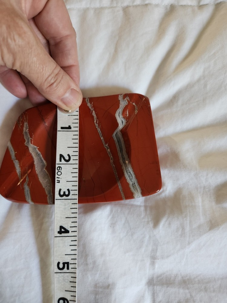 Vintage Red Jasper Ashtray Mid Mod