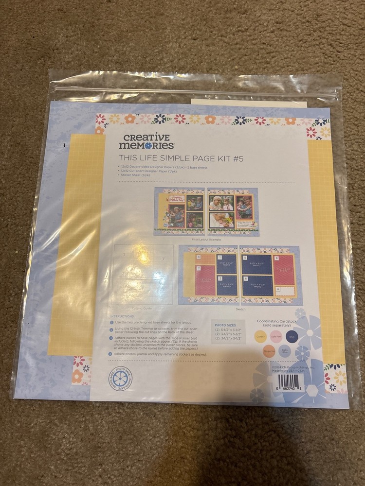 Creative Memories Simple Page Kits Bundle 2024 Issues March - June (4 kits)