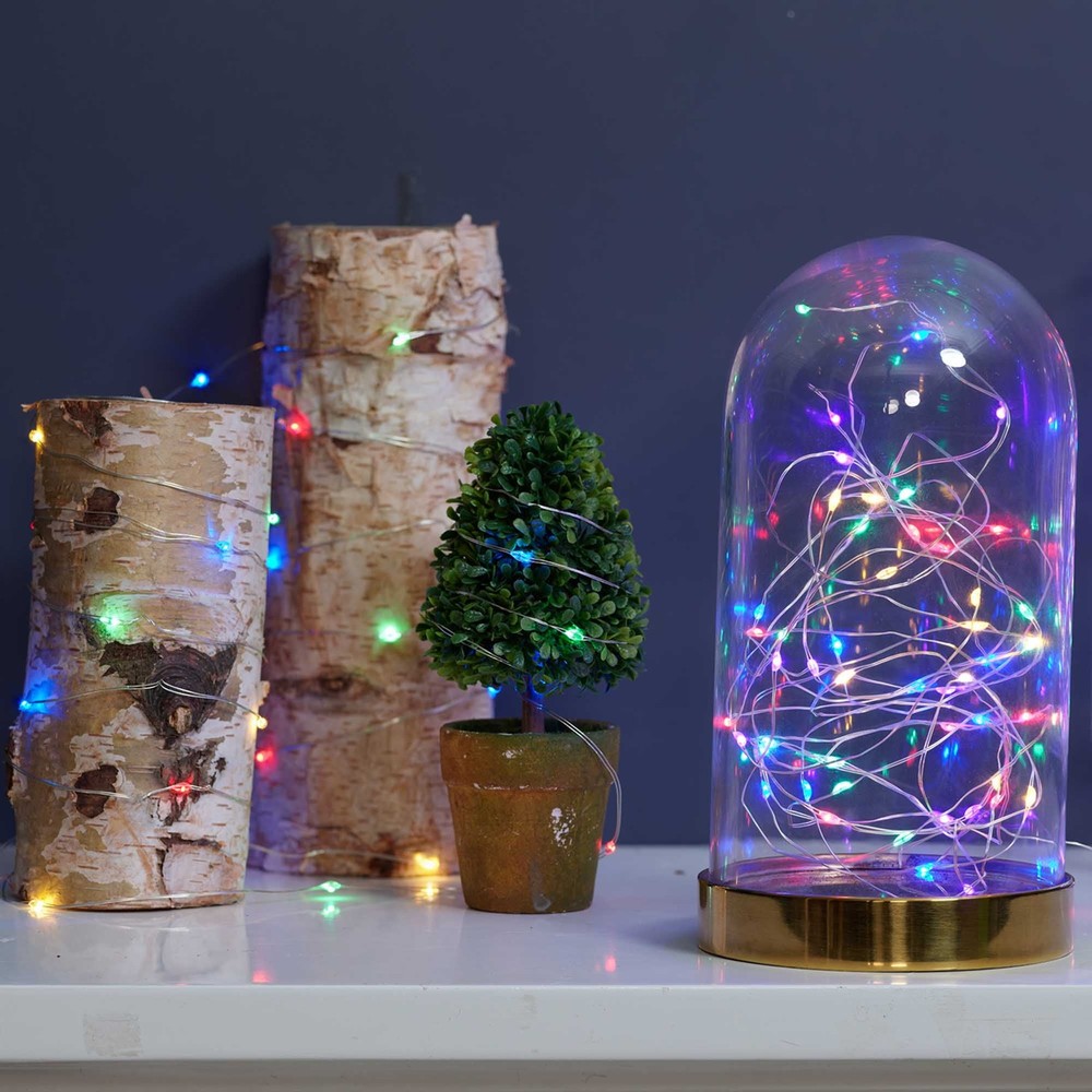 50-Count LED Multi-Color Wire Lights, with 8 Lighting Modes