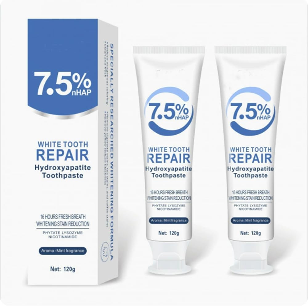 Hydroxyapatitetoothpastes,7.5% Hydroxyapatite Toothpaste,For Enamel Protection a