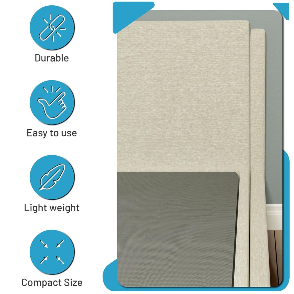 Zayton 1.5" Split Bunkie Board Mattress Bed Support Twin Grey