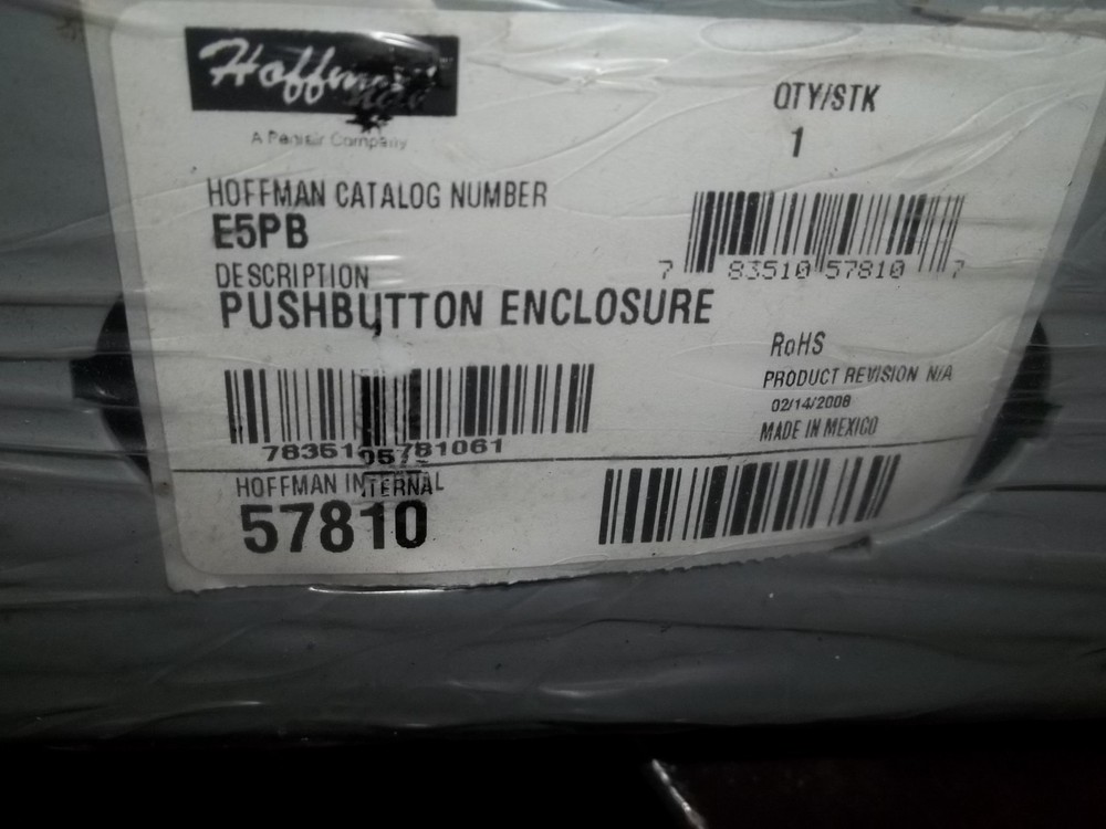 NEW IN PKG HOFFMAN E5PB PUSHBUTTON ENCLOSURE (837)