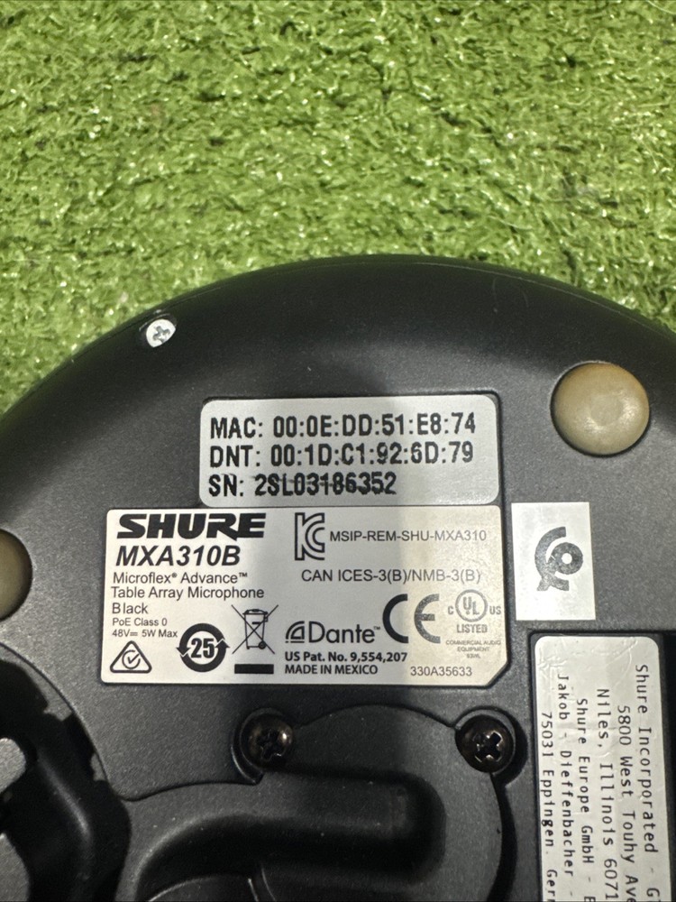 Shure MXA310B Table Array Microphone Black