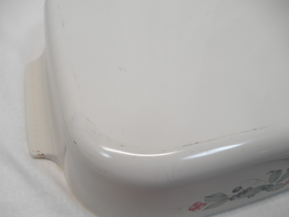 Corningware Abundance Rectangular Lasagna Baker Roast Dish Cream Color