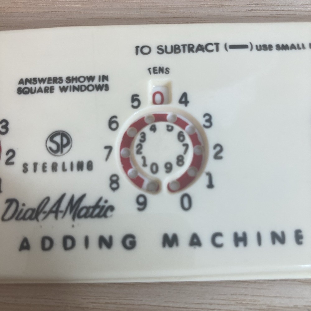 Vtg Automatic Adding Machine 1950s Sterling Add It Adding Machine Box Stylus