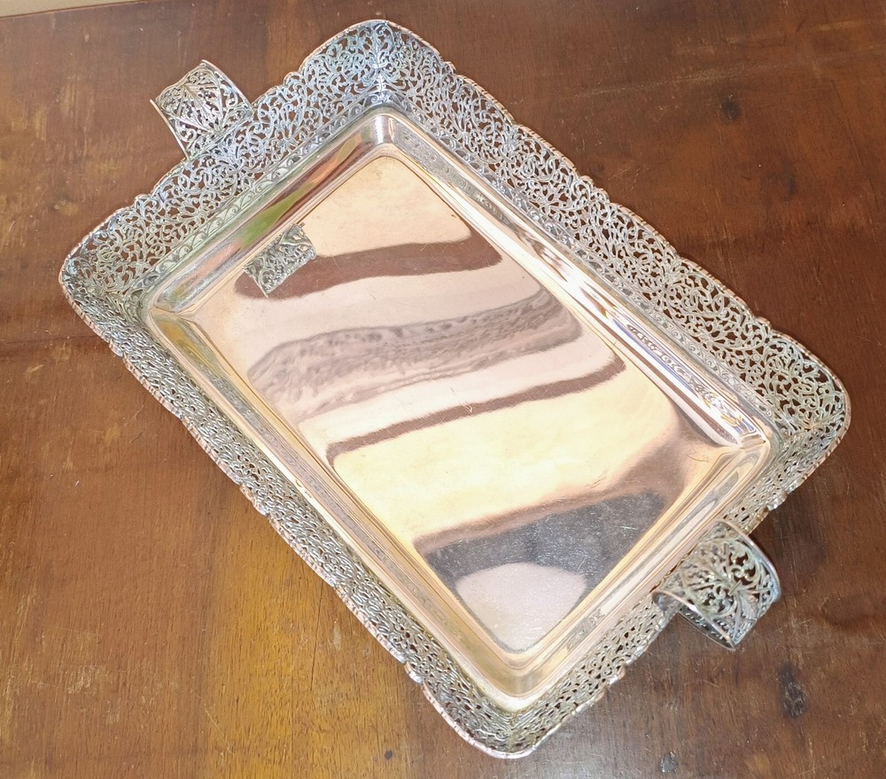 800 silver, tray, centrepiece, Made in Italy