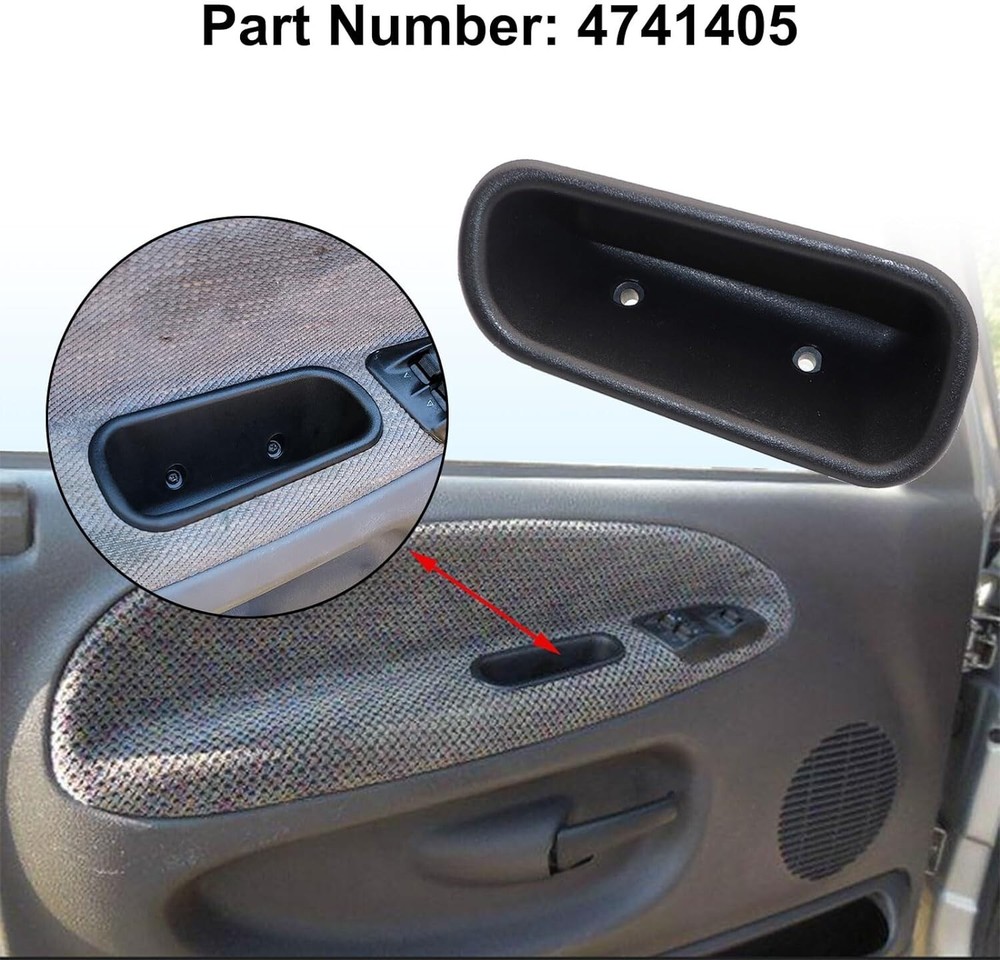 Front Left Door Pull Handle Cup 4741405 for 1994-2002 Dodge Ram 1500 2500 3500