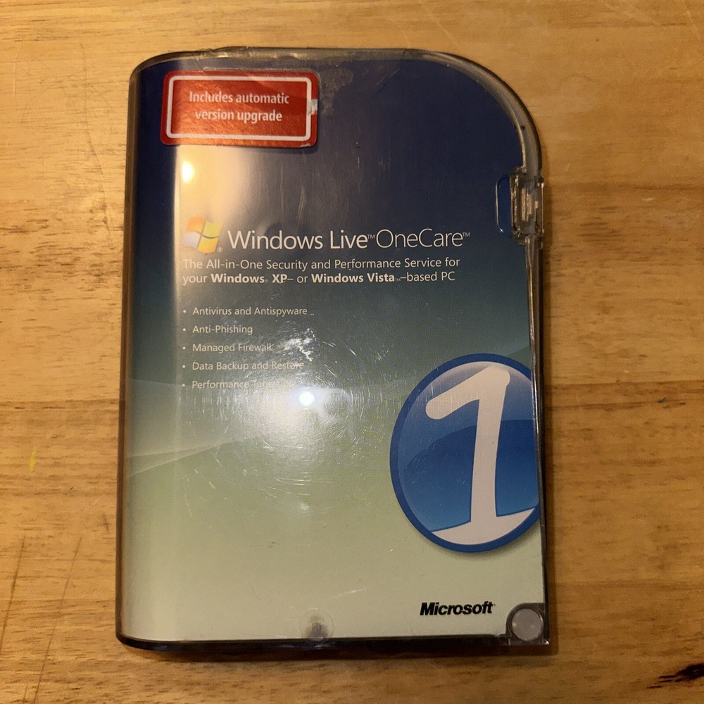 Windows Live OneCare All-in-one security and performance service Microsoft