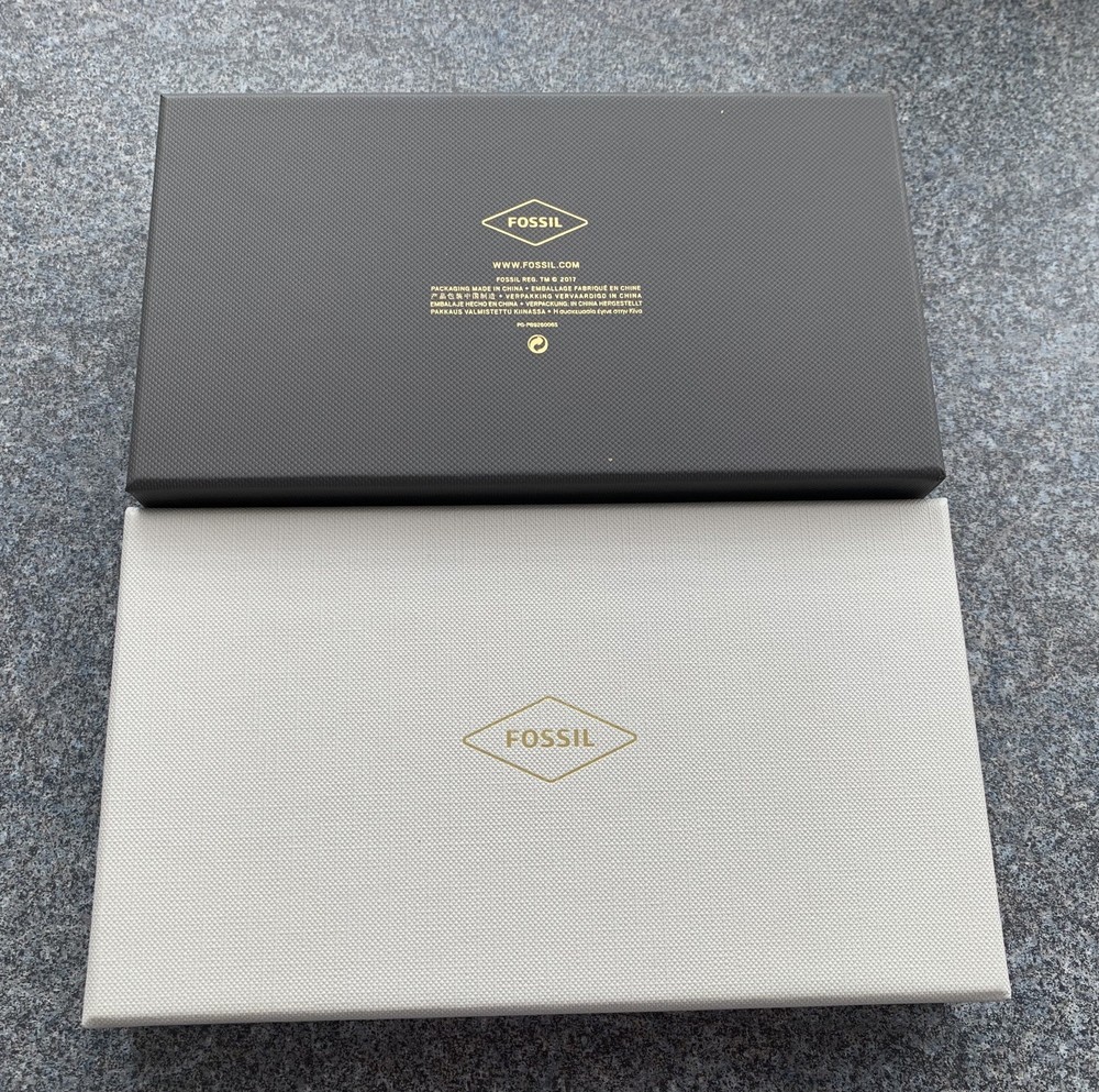 Fossil Empty Box Presentation Box & Sleeve Never Used