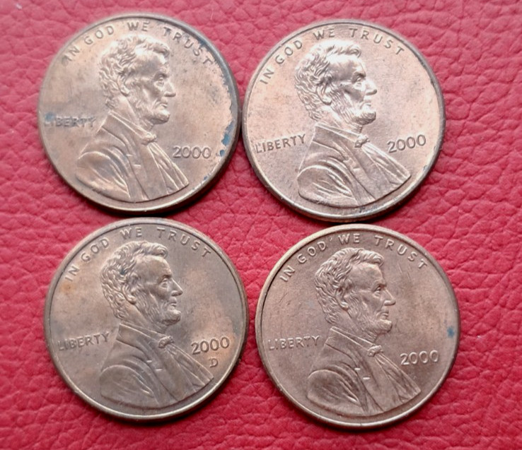 small one cent us coins 2000 /2006