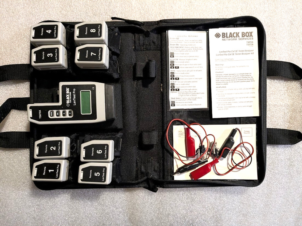 Black Box Model TS870A Lan Test Pro Cat 5E Tester Analyzer Kit