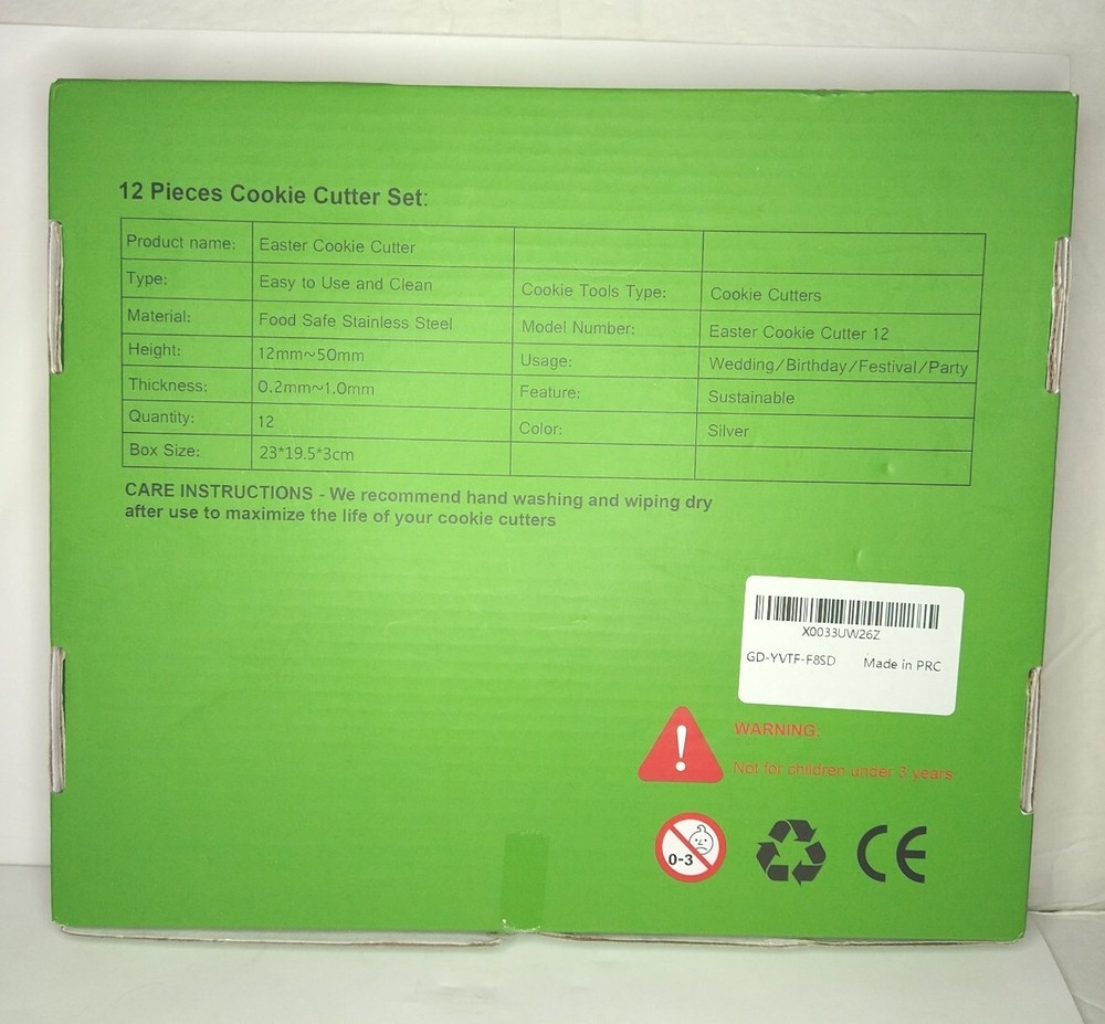 Happy Ester 12 Pieces Cookie Cutter Set