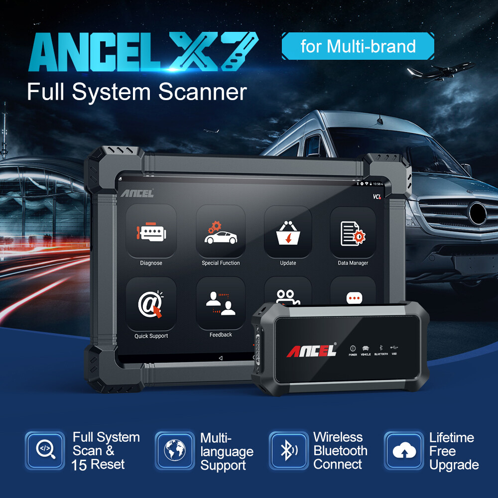 ANCEL X7 Bluetooth OBD2 Scanner Bi-directional Scan Tool Full System Diagnostic