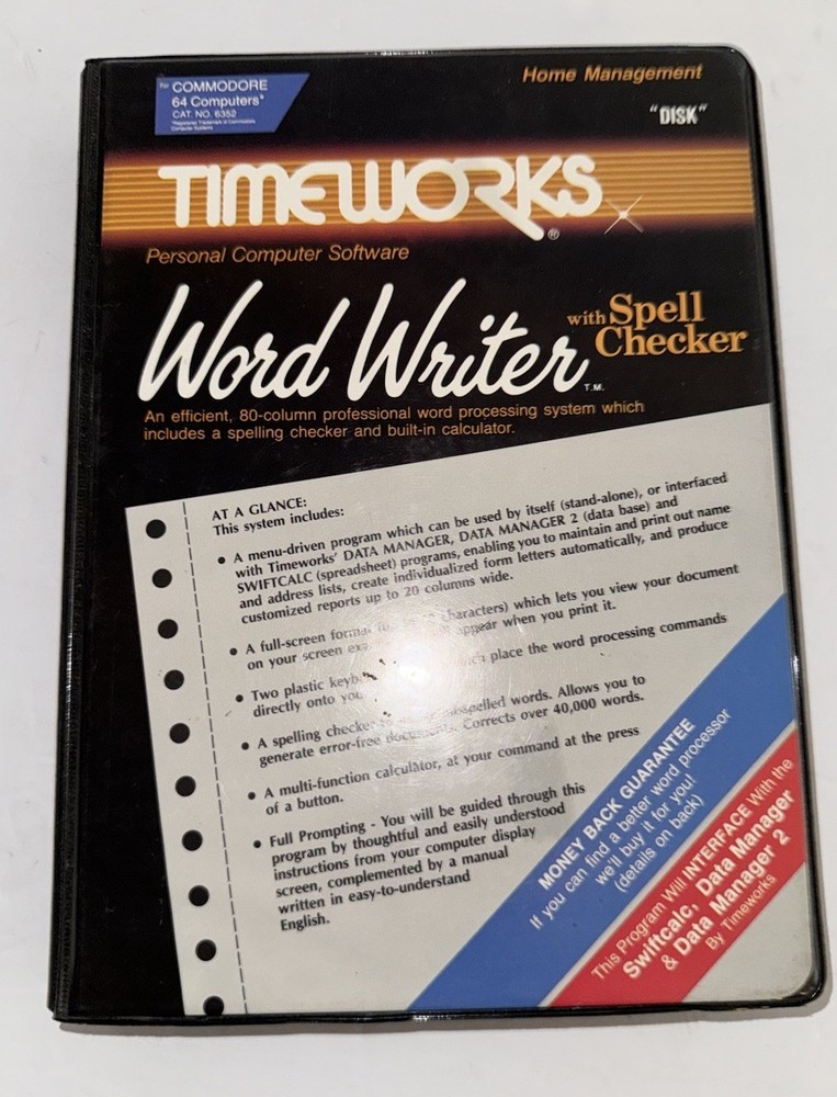 Timeworks Work Writer With Spell Checker Personal Computer Software COMPLETE
