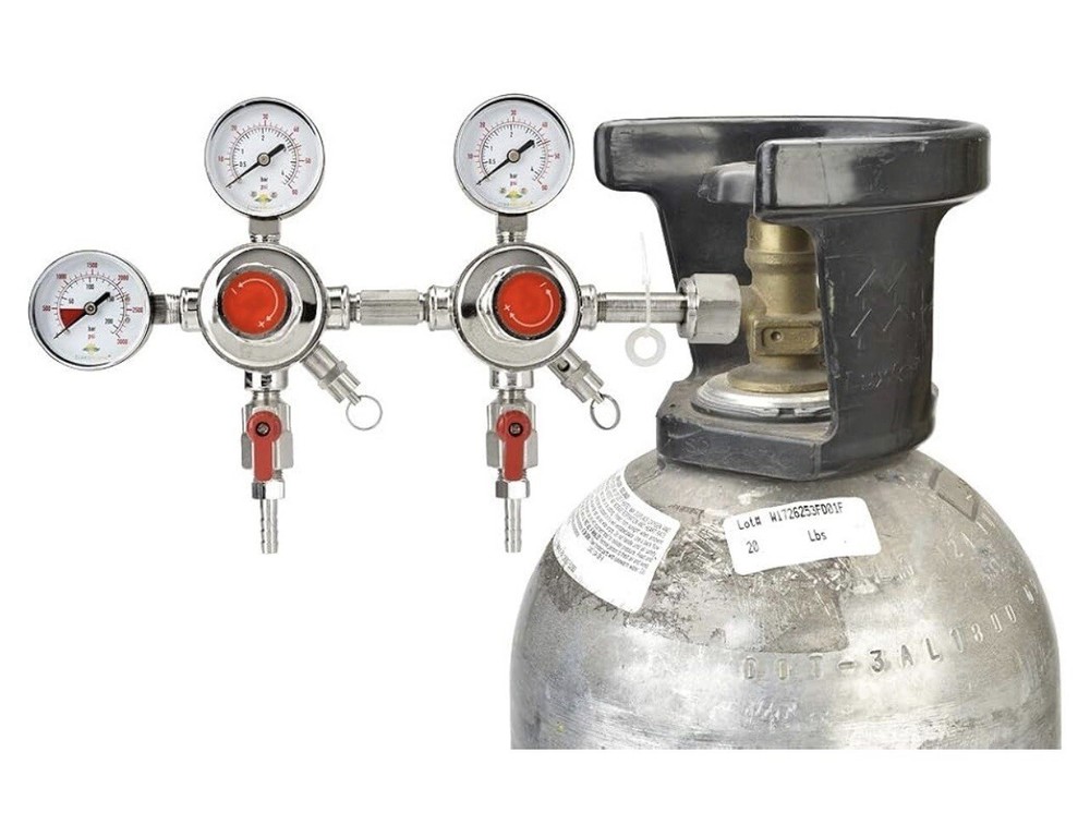 Dual System 2 Stage CO2 Pressure Regulator