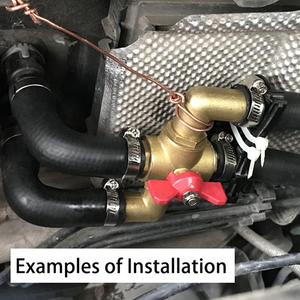 All Solid Brass Body Automobile Integrated 4-Way Heating Water Manual Control Va
