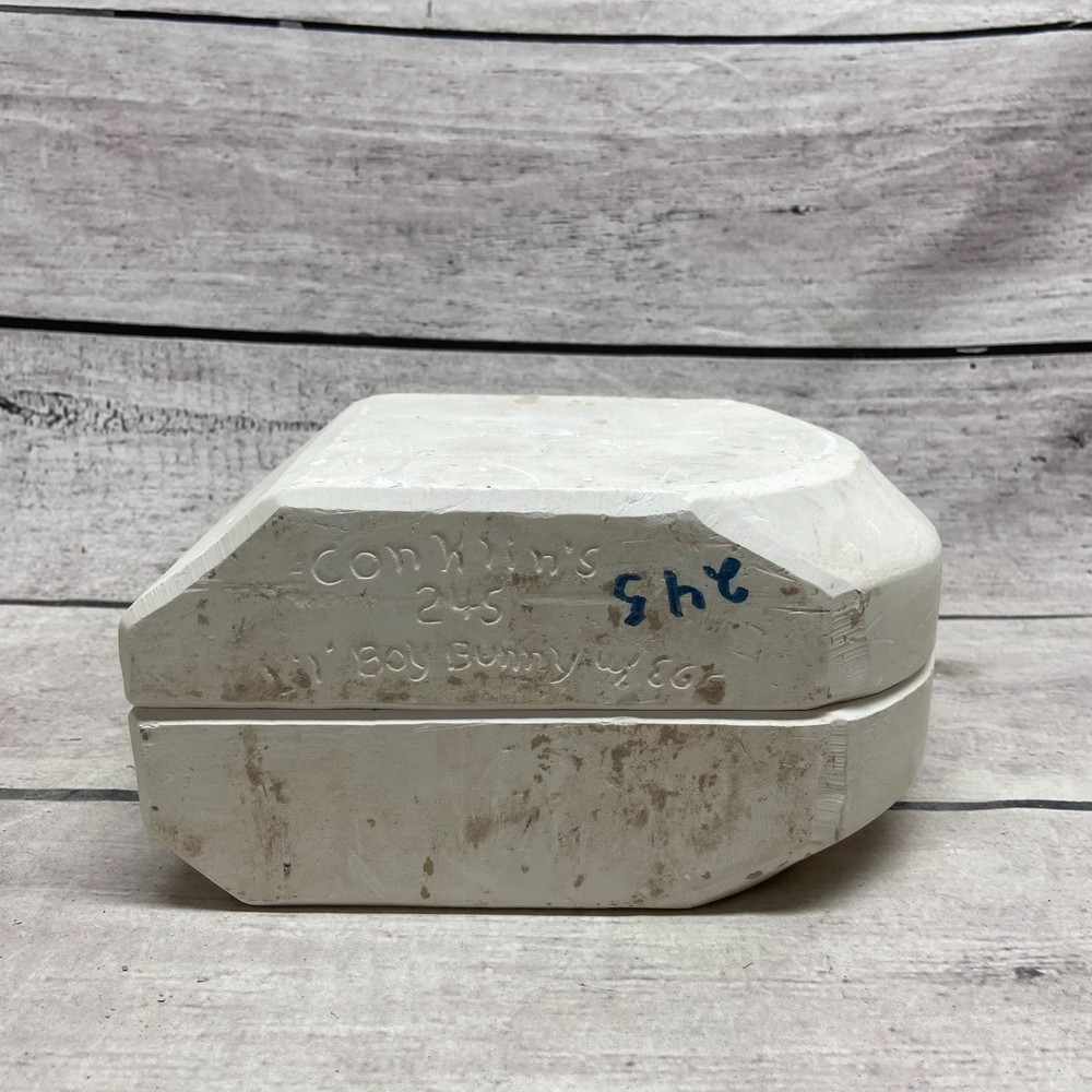 Conklins Ceramic Cast Mold Boy Bunny w/egg Rabbit Figurine #245
