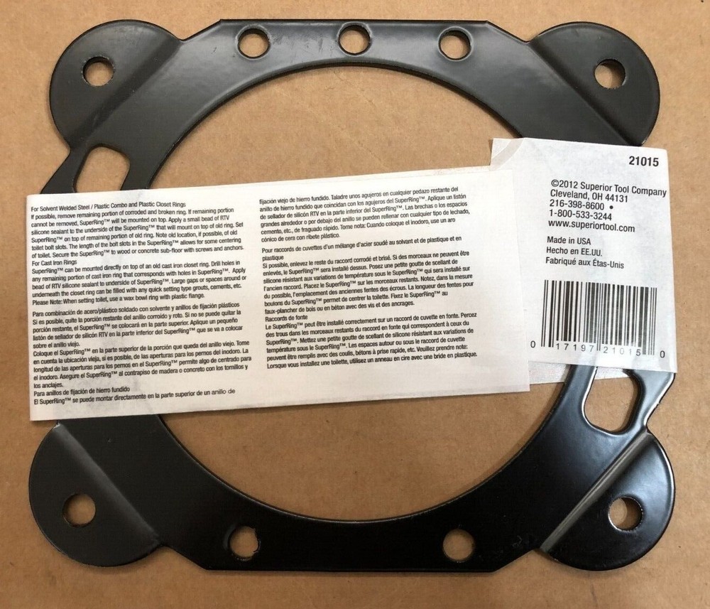 Superior Tool 21015 SuperRing Replacement Closet Flange ~