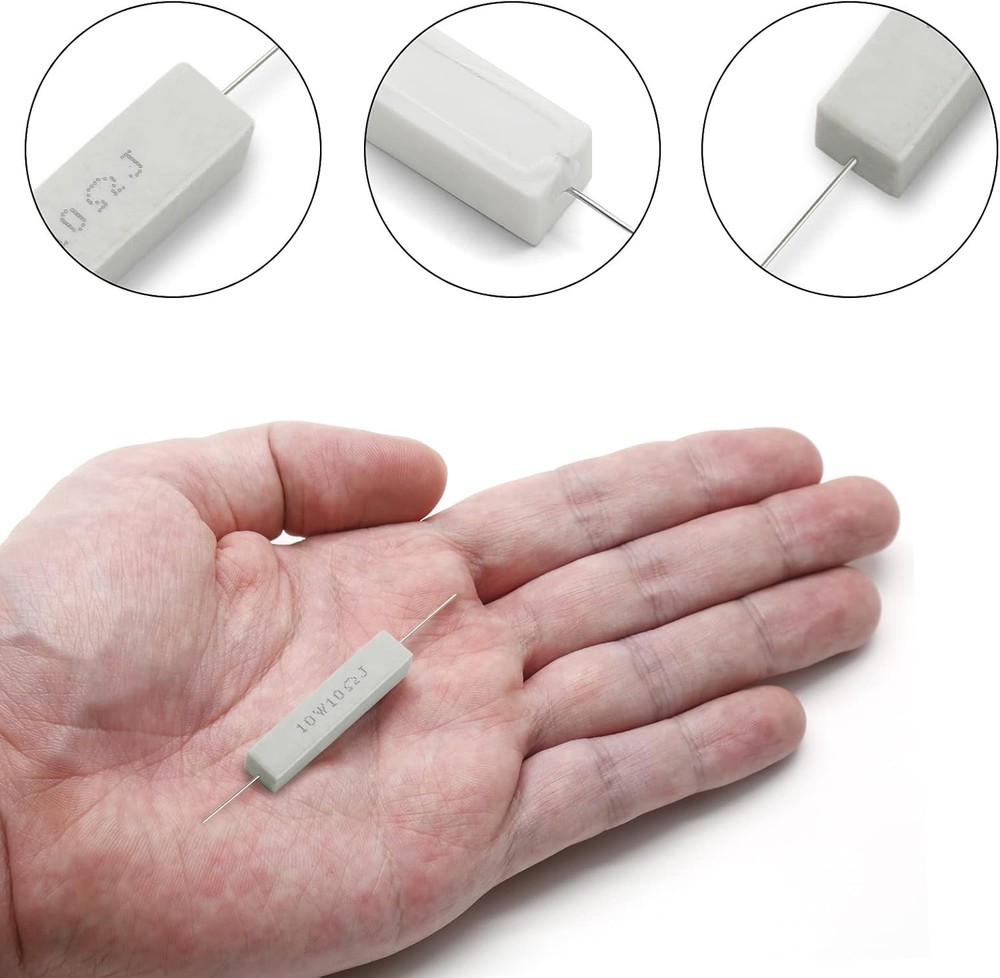 10PCS 10W 10 Ohm Ceramic Resistor Kit - Durable, Explosion-Proof Power Solution