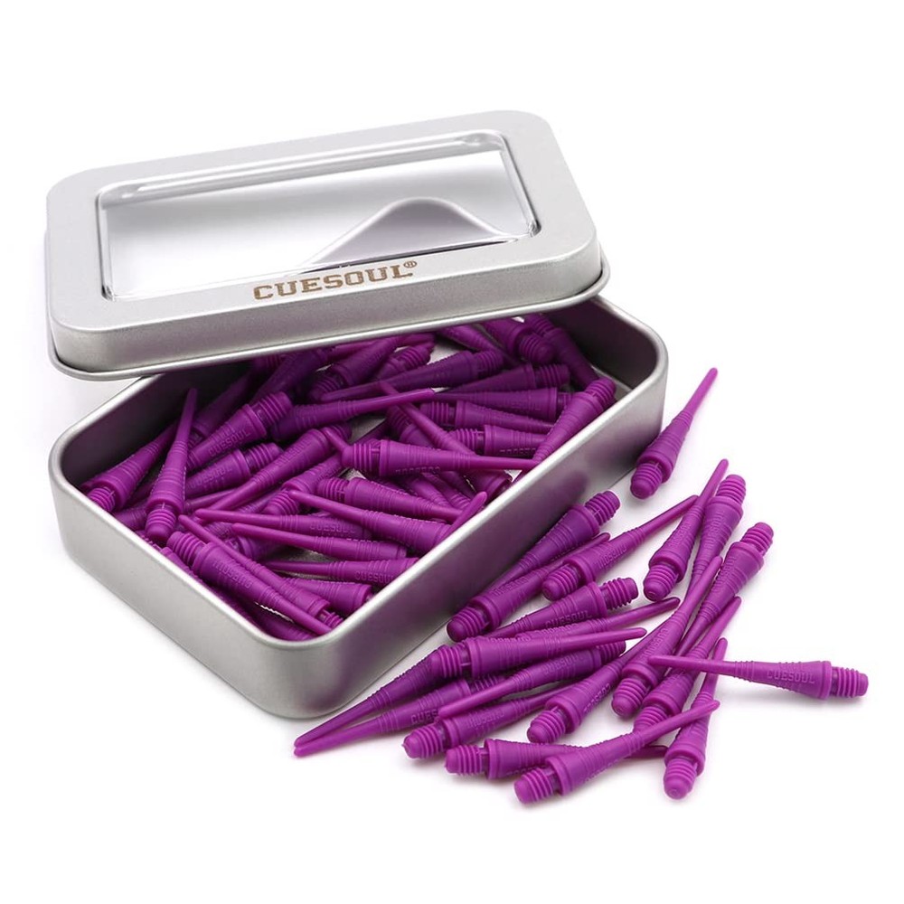Purple Soft Tip Points 100 Pieces for Soft Tip Darts