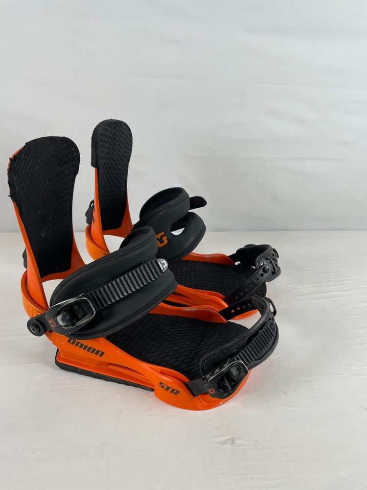 Union STR Snowboard Bindings, Orange, L