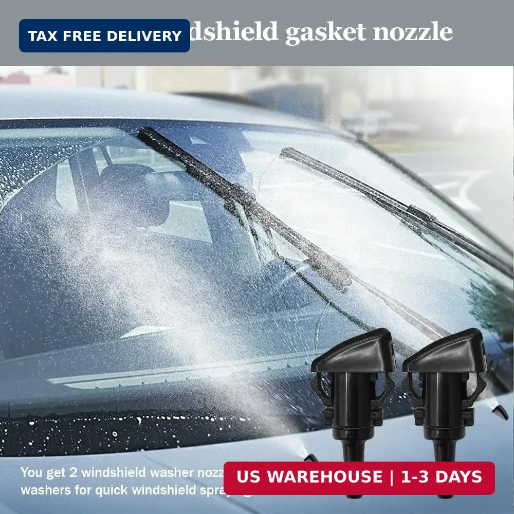 2PCS Front Windshield Washer Nozzles, Windshield Sprayer Nozzle, Wiper Washer Sp