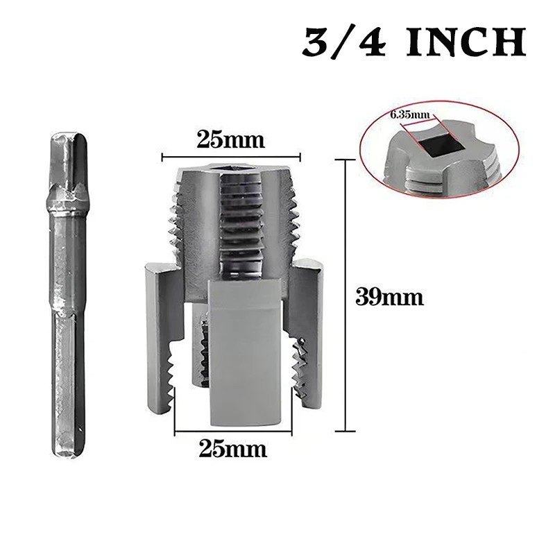 2pcs Integrated Internal & External Pipe Threading-Tool,PVC Pipe Threader Kit