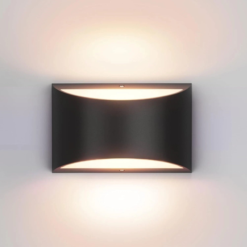 Sleek Flush Mount Black  Wall Sconce with Energy-Efficient LED Bulb