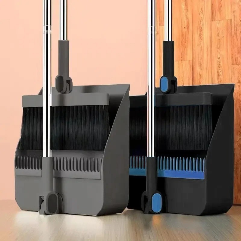 Household Broom and Dustpan Set Folding Long Handle Sweeping Set