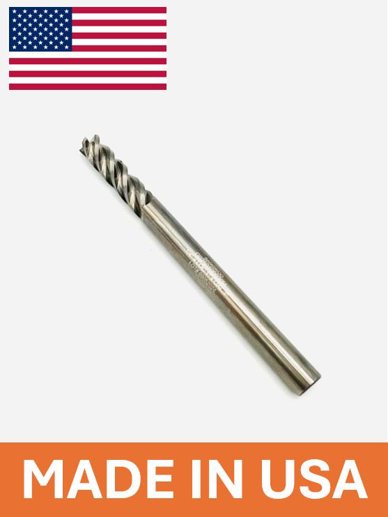 1/4", VARIABLE PITCH & HELIX, SQUARE,4 FLUTE CARBIDE END MILL, NON-COATING