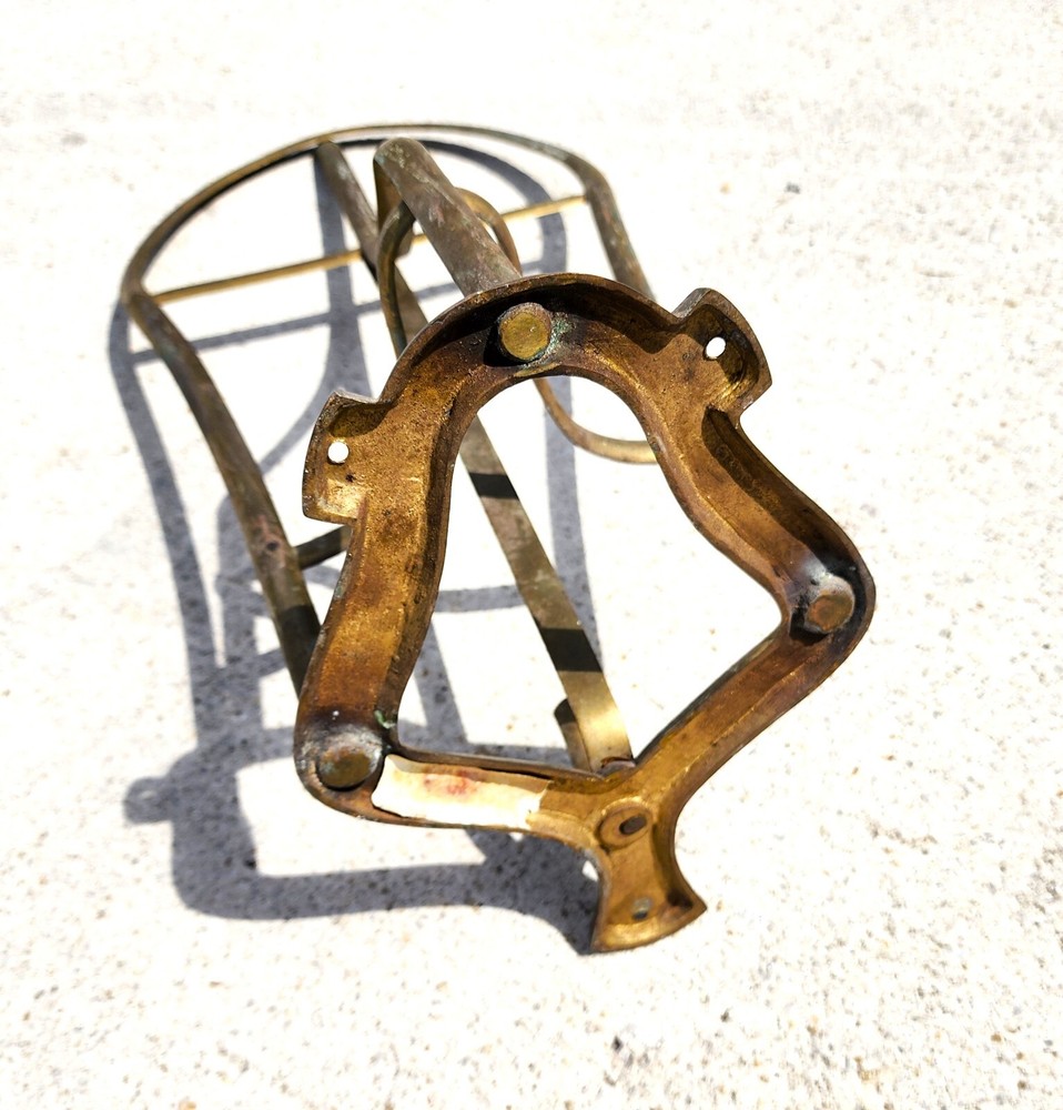 English Horse Saddle Wall Rack Solid Brass Vintage