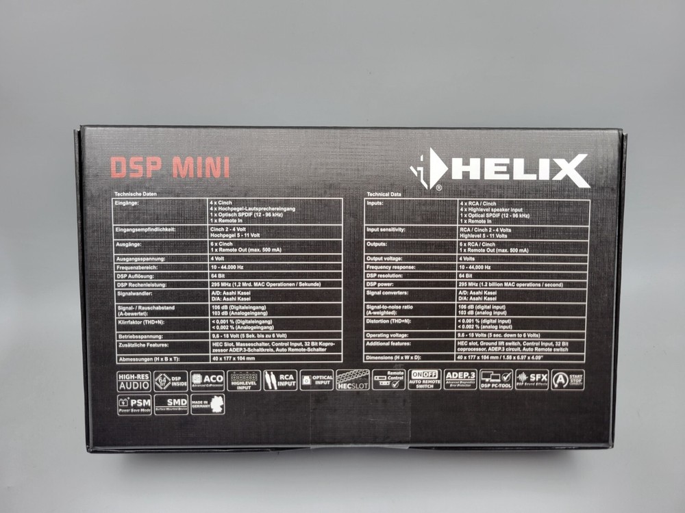 HELIX DSP MINI 4 In/6 Out Digital Signal Processor