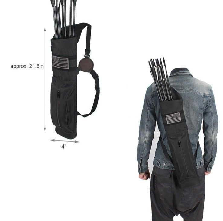 KRATARC Archery Multi-Function Back Arrow Quiver with Molle System Shoulder