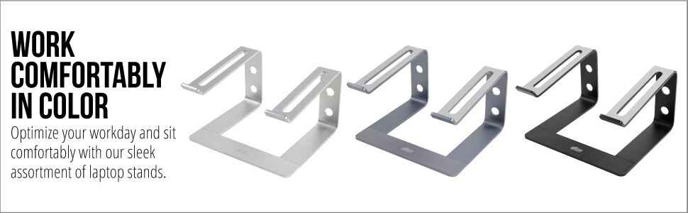 Gorilla Grip Ergonomic Laptop Computer Stand, Silver