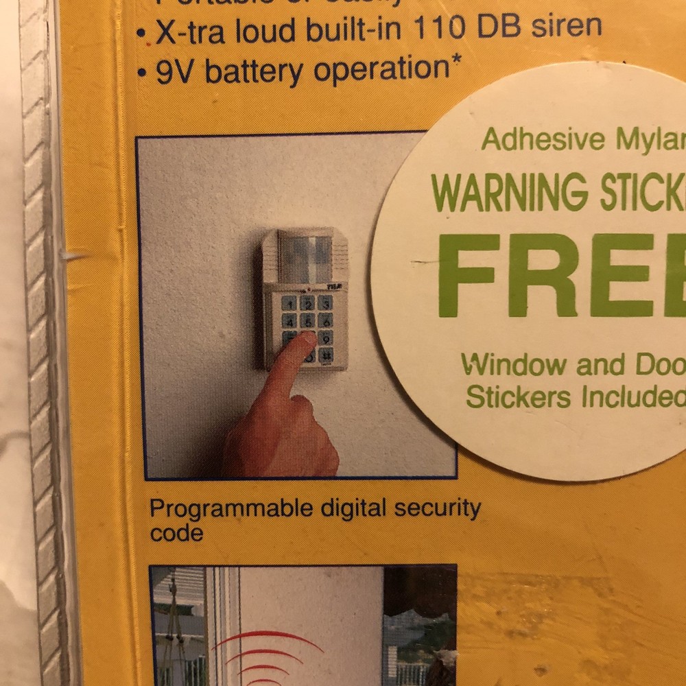 Telko Security Programmable Infrared Sensor Alarm S002M New From 1992 @B