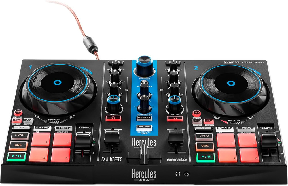 Djcontrol Inpulse 200 MK2 Arctic Blue Edition - Ideal DJ Controller for Learning