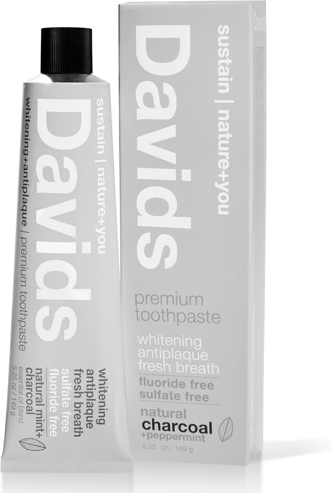 Charcoal Toothpaste for Enhanced Teeth Whitening, Peppermint, Antiplaque, Flo...