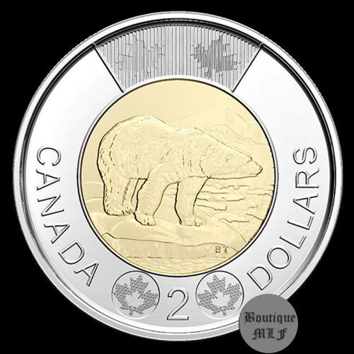 2013 Polar bear, $2.00 coins UNCIRCULATED from roll