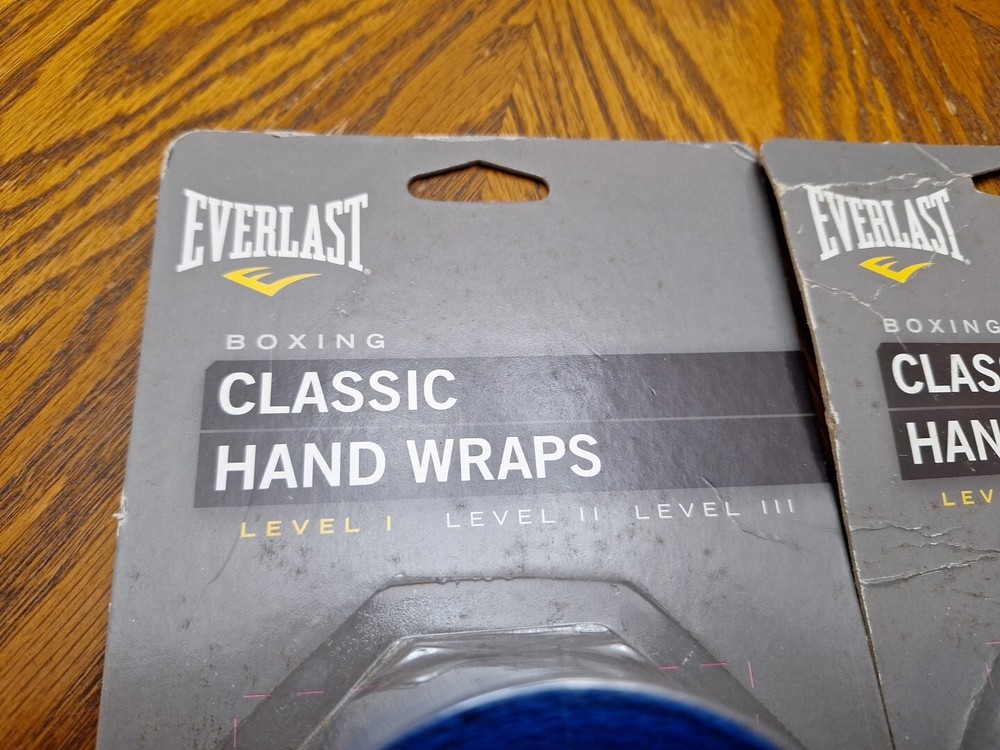 2 Everlast - 108" Hand Wraps - Poly-Cotton Blend - New - 4455blu