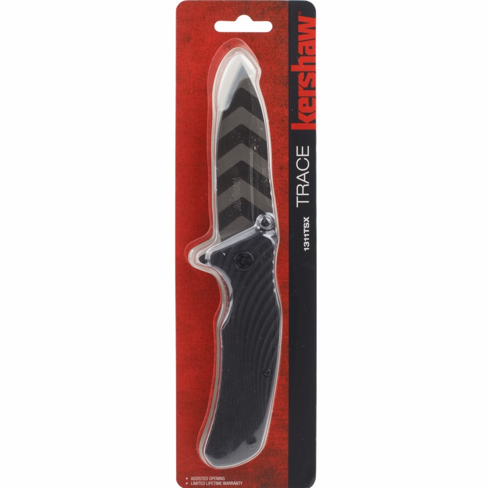 Kershaw Trace A/O Folding Linerlock Pocket Knife Stripe Camo Blade