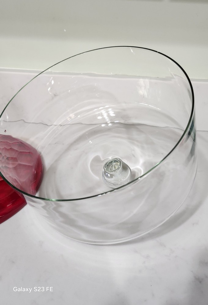 Vintage Viking Ruby Red Georgia Cake Stand Plate