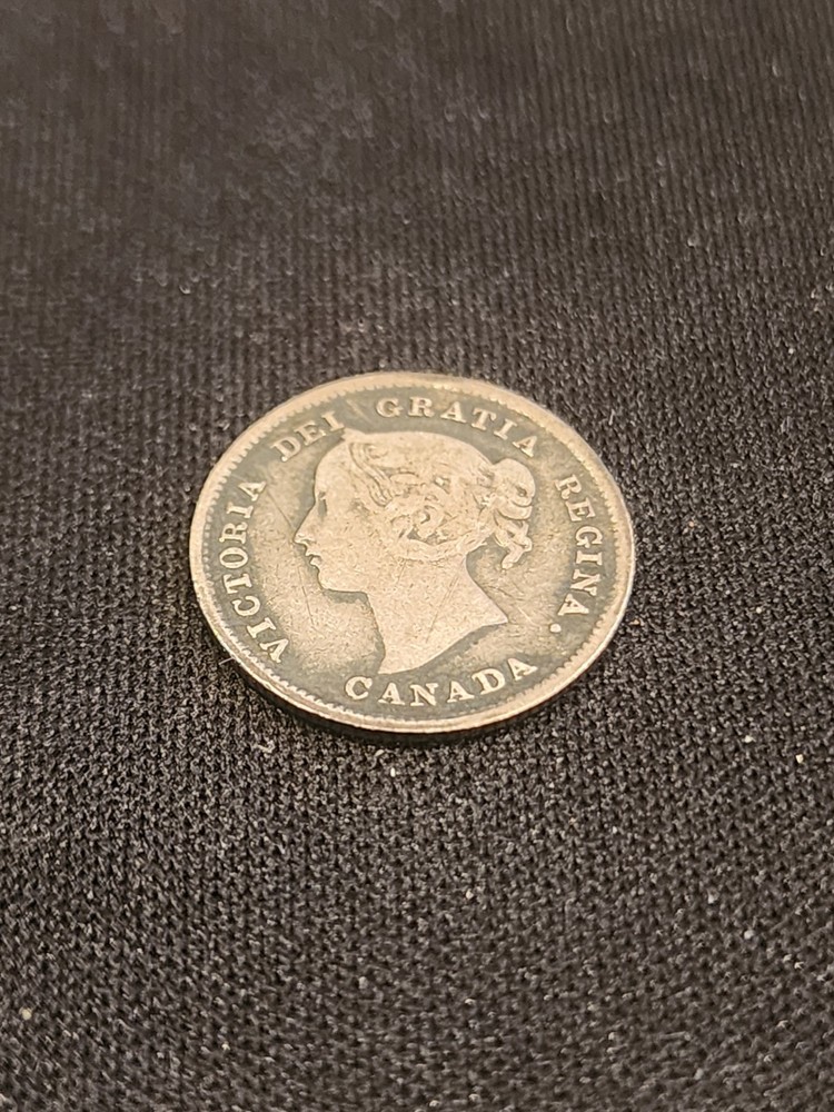 1894 Canada 5 Cents Silver Coin
