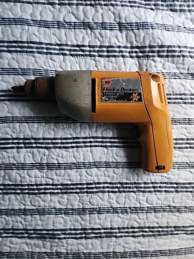 Vintage Black & Decker Variable-Speed Corded Drill
