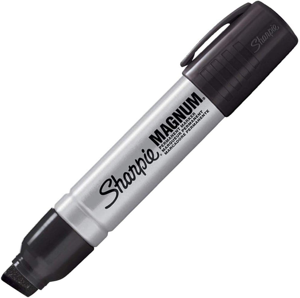 Magnum Permanent Marker, Black, 6 PACK