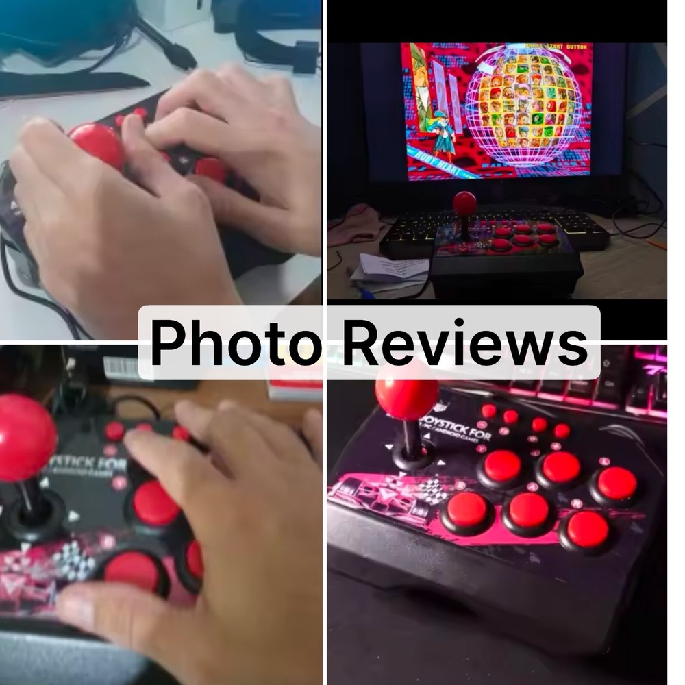 4 in 1 Retro Arcade Game Joystick Controller USB Wired for PS3/Switch/PC/Android